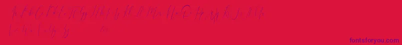 フォントAudrey and Reynold Demo – 赤い背景に紫のフォント