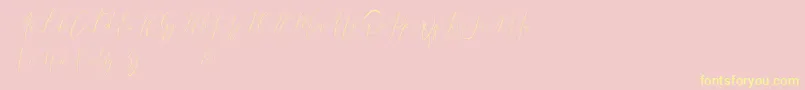Audrey and Reynold Demo Font – Yellow Fonts on Pink Background
