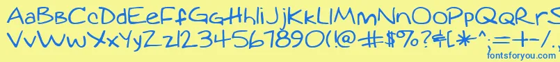 More about augie Font augie Font – Blue Fonts on Yellow Background