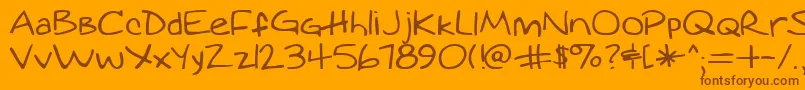 augie Font – Brown Fonts on Orange Background