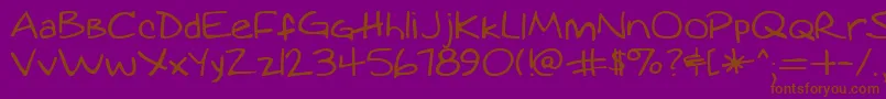 augie Font – Brown Fonts on Purple Background
