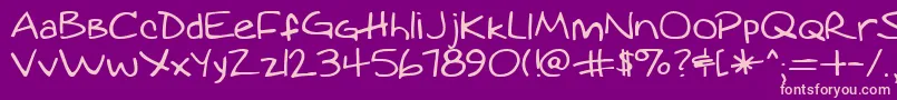 augie Font – Pink Fonts on Purple Background