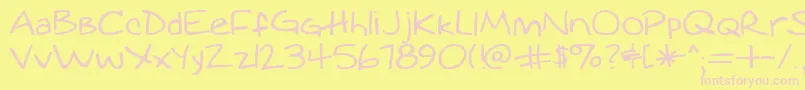 augie Font – Pink Fonts on Yellow Background