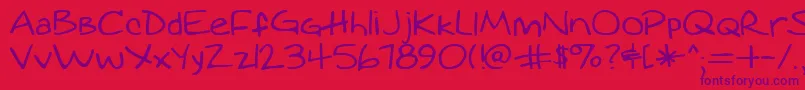 augie Font – Purple Fonts on Red Background