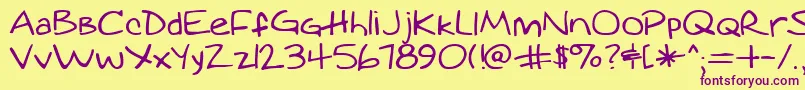 augie Font – Purple Fonts on Yellow Background