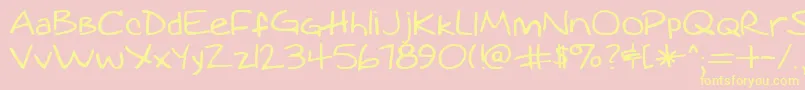 augie Font – Yellow Fonts on Pink Background