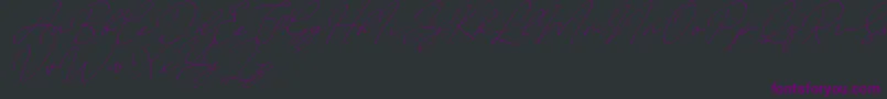 August free Font – Purple Fonts on Black Background