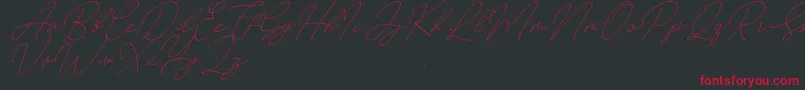 August free Font – Red Fonts on Black Background
