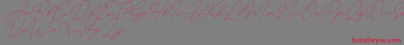 fuente August free – Fuentes Rojas Sobre Fondo Gris