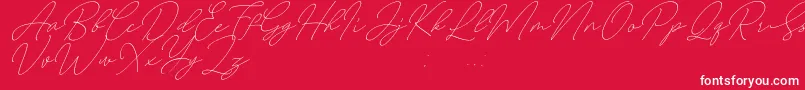 August free Font – White Fonts on Red Background