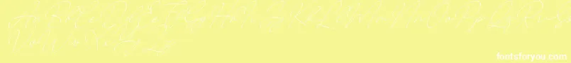August free Font – White Fonts on Yellow Background