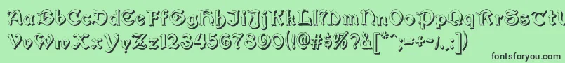 Augusta Shadow Font – Black Fonts on Green Background