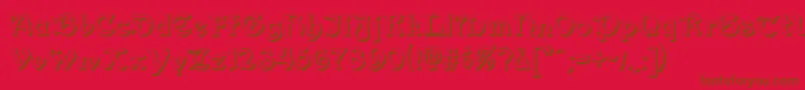 Augusta Shadow Font – Brown Fonts on Red Background