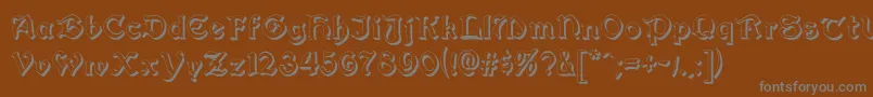 Augusta Shadow-Schriftart – Graue Schriften auf braunem Hintergrund