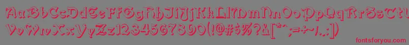 Augusta Shadow Font – Red Fonts on Gray Background