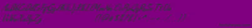 Augustavn-Schriftart – Schwarze Schriften auf violettem Hintergrund