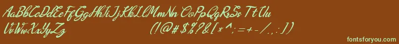 Augustavn Font – Green Fonts on Brown Background