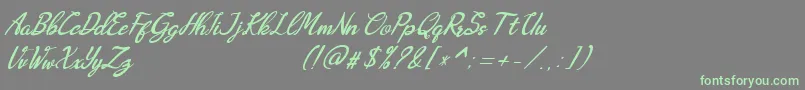 Шрифт Augustavn – зелёные шрифты на сером фоне