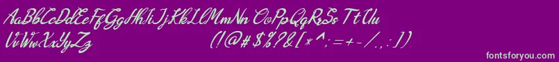 Augustavn Font – Green Fonts on Purple Background
