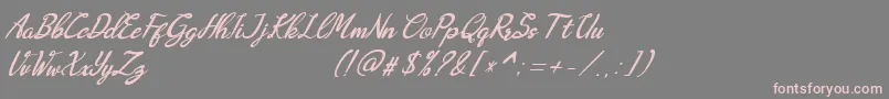 Augustavn-fontti – vaaleanpunaiset fontit harmaalla taustalla