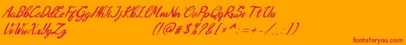 fuente Augustavn – Fuentes Rojas Sobre Fondo Naranja