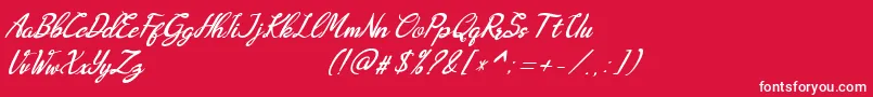 Augustavn Font – White Fonts on Red Background