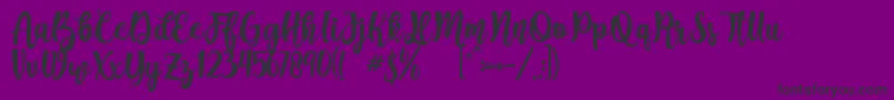 Augustha demo-Schriftart – Schwarze Schriften auf violettem Hintergrund