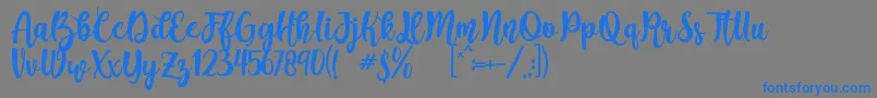 Augustha demo Font – Blue Fonts on Gray Background