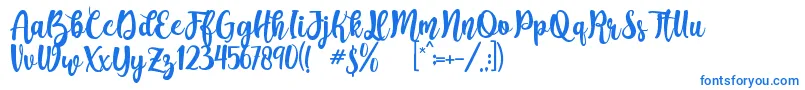 Augustha demo-Schriftart – Blaue Schriften