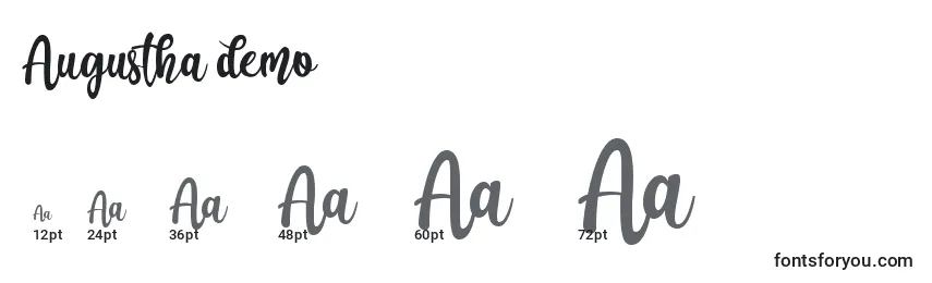 Augustha demo Font Sizes