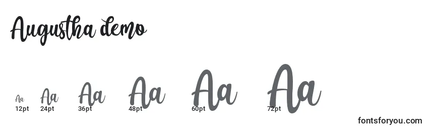 Größen der Schriftart Augustha demo