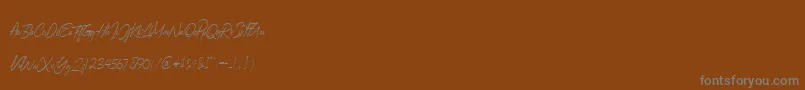Czcionka Augustinne – szare czcionki na brązowym tle