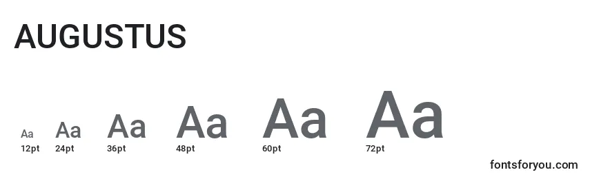 Размеры шрифта AUGUSTUS (120249)