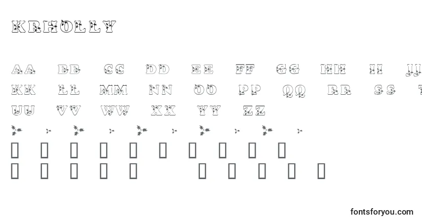 Fuente KrHolly - alfabeto, números, caracteres especiales