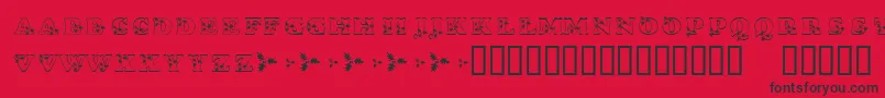 Police KrHolly – polices noires sur fond rouge