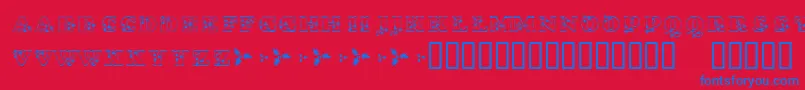 Подробнее о шрифте KrHolly Шрифт KrHolly – синие шрифты на красном фоне