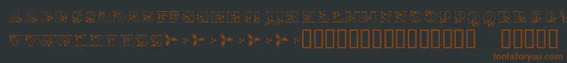 KrHolly-fontti – ruskeat fontit mustalla taustalla