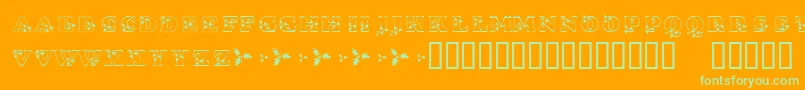 KrHolly Font – Green Fonts on Orange Background