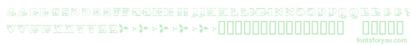 KrHolly Font – Green Fonts on White Background