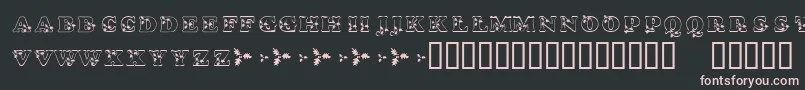 KrHolly Font – Pink Fonts on Black Background