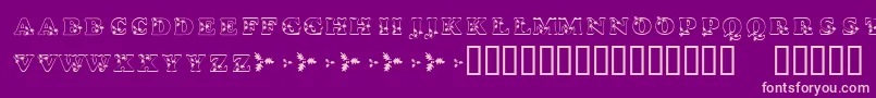 KrHolly Font – Pink Fonts on Purple Background