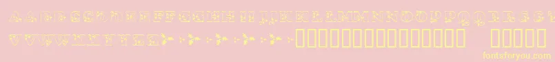 KrHolly Font – Yellow Fonts on Pink Background