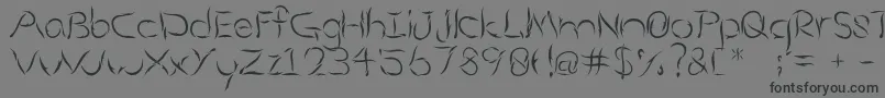 Aumakua-fontti – mustat fontit harmaalla taustalla