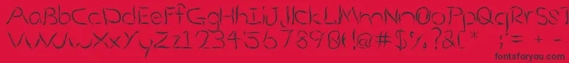 Aumakua Font – Black Fonts on Red Background