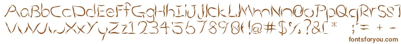 Czcionka Aumakua – brązowe czcionki na białym tle