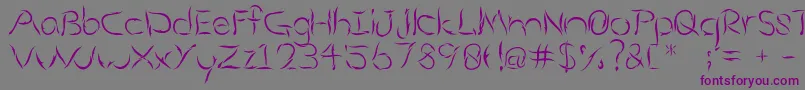 Aumakua-Schriftart – Violette Schriften auf grauem Hintergrund