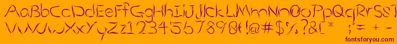 Aumakua Font – Purple Fonts on Orange Background