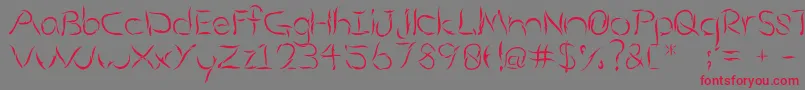 Aumakua Font – Red Fonts on Gray Background
