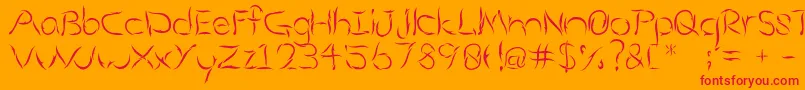 Aumakua Font – Red Fonts on Orange Background