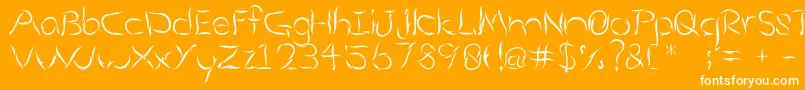Aumakua Font – White Fonts on Orange Background